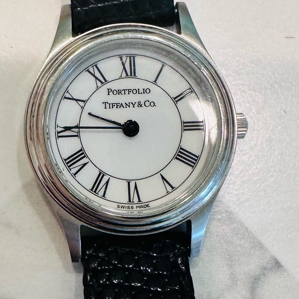 Tiffany and Co ladies watch with original leather strap